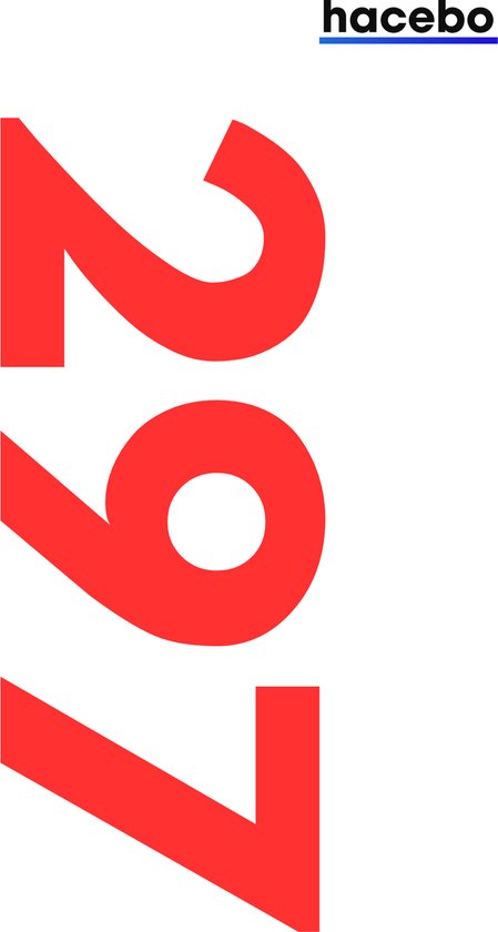 Cijfer Sticker - Helder rood - 9CM - Container sticker - 1 Stuks - 297