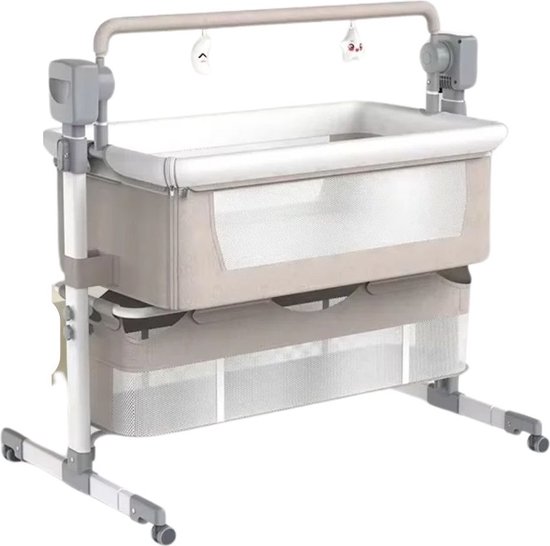 Haibinsuo Bed Wieg Babybedje, Babywieg, Schommelbed Met Grote Kromming Wieg In Hoogte Verstelbare Nachtkastjes Wiegen Draagbaar Peuterbed Beweegbaar Kinderbed Net Voor Pasgeborenen 1 2327663947