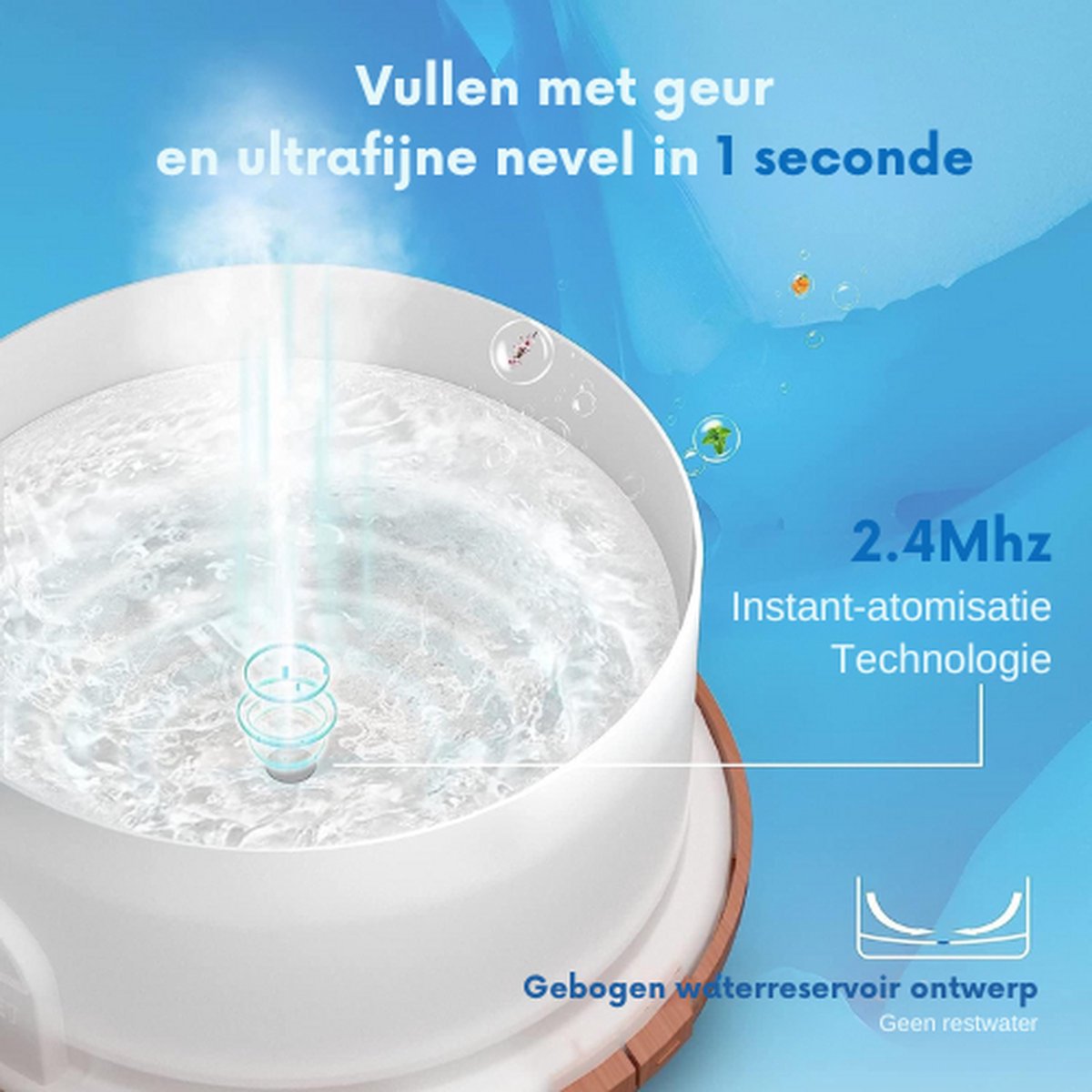 Ultraschall-Diffusor für ätherische Öle mit Licht und Timer 400 ml