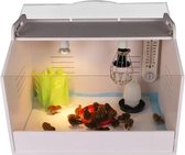 UniEgg® Compleet Brooder (S) voor Kuikens / Reptielen - Small 48cm x 30cm x 32cm (LxBxH) - Opfokkooi - Couveuse - inclusief accessoires warmtelampen, dimmer, drinkbak, voerschaal, thermometer, makkelijk en snel bouwpakket - kuikenkooi - kuikenhok