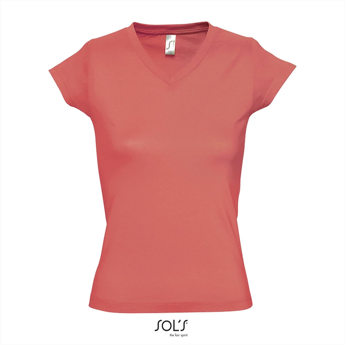 SOL'S Women´s V-Neck-T-Shirt Moon L156 - Coral - S