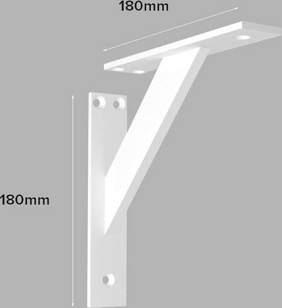 Plankdrager, 10 cm, voor zware belasting, onzichtbare plankdrager, verdekt voor wandmontage