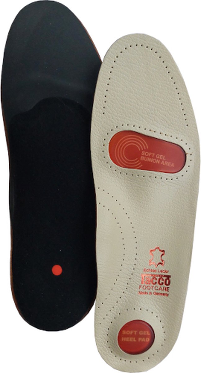 Tacco Gel Deluxe Inlegzool met Voetbed - Steunzool met Soft Gel Pads - Ortho- Medical - Voorkomt vermoeide voeten - Maat 35/36