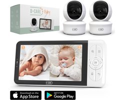 B-Care Moon Wifi Connected - Babyfoon Met 2 Camera's - Babyfoon Met Wifi En App - Babyfoon Met Camera - 5.0 Inch HD Baby Monitor