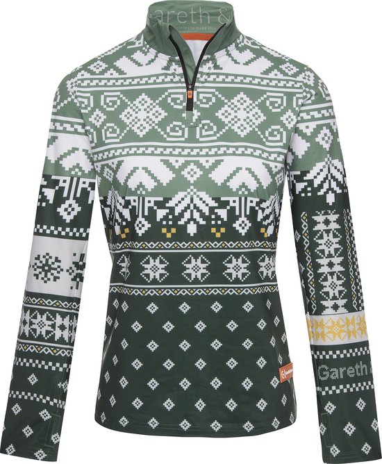 Gareth & Lucas Skipully The Ninety-One - Femme XL - 100 % polyester recyclé - Chemise de sport intermédiaire - Sports d'hiver