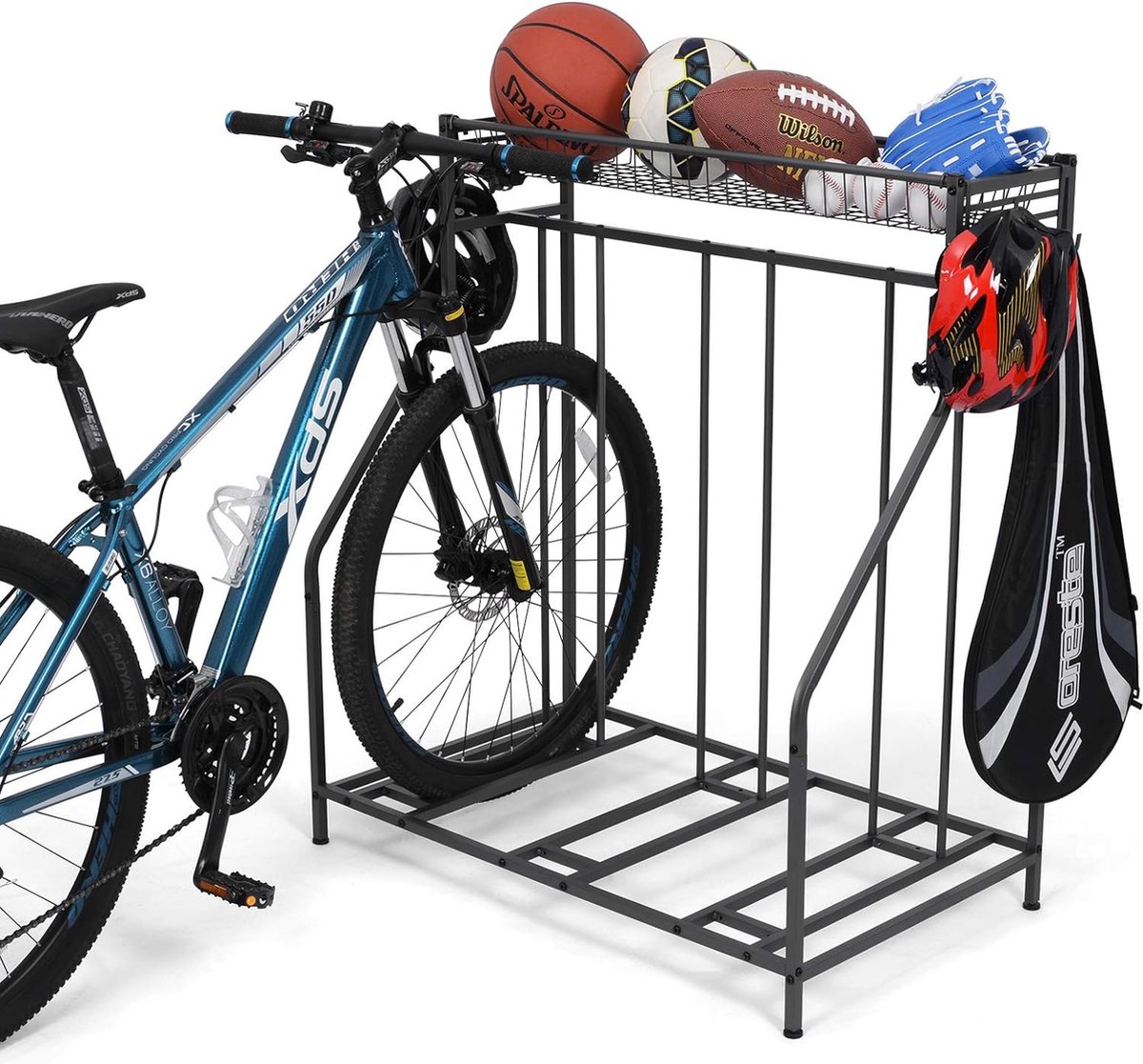 Goodivery ® Verstelbare Fietsenstandaard met Multifunctionele Garage Organizer