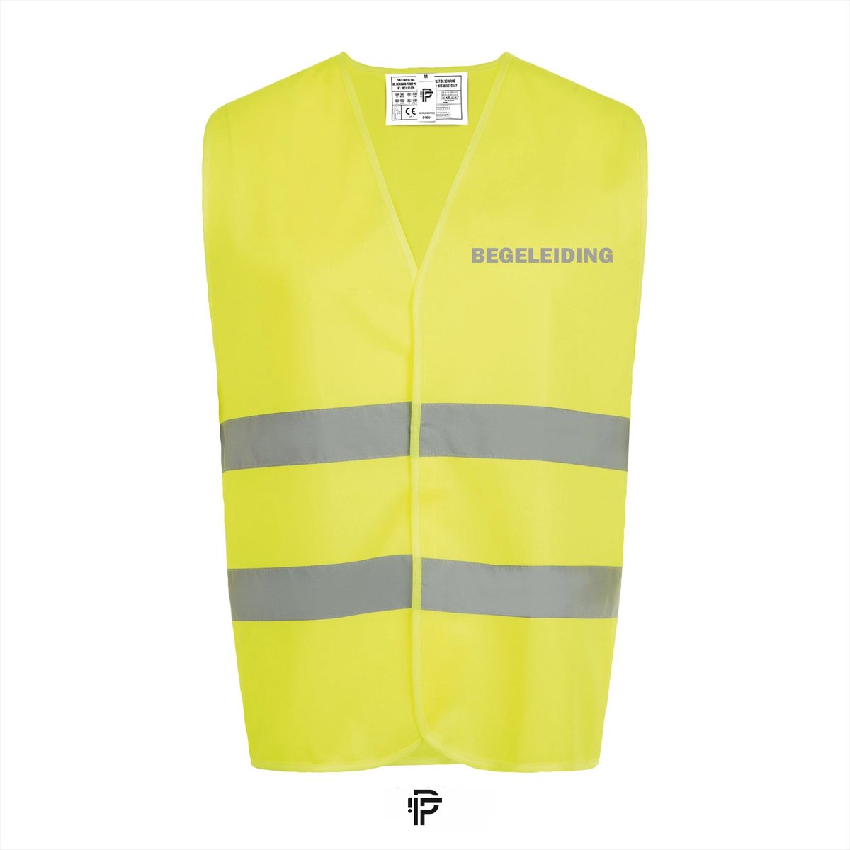 Veiligheidshesje BEGELEIDING - Fluo Geel - Maat M - Reflecterende tekst - Veiligheidshesje voor Volwassenen – Veiligheidsvest - Gele Hesjes