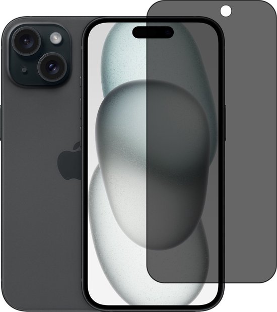 BixB Privacy Screenprotector Geschikt voor iPhone 15 screenprotector - gehard glas tempered glass