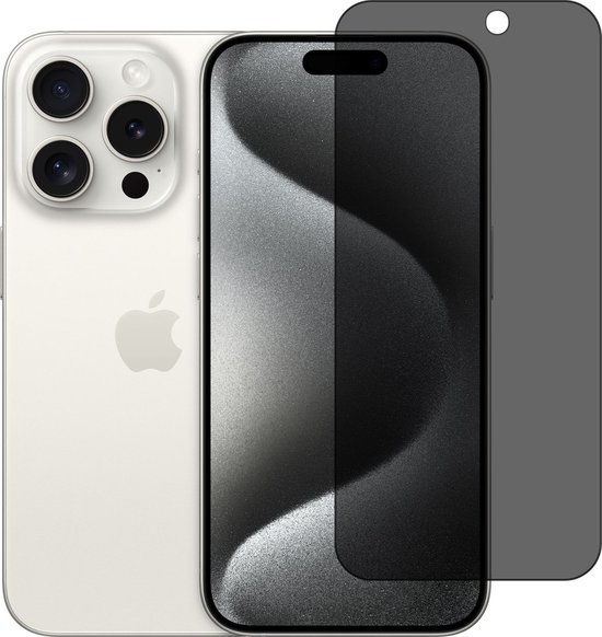 BixB Privacy Screenprotector Geschikt voor iPhone 16 Pro Max screenprotector - gehard glas tempered glass