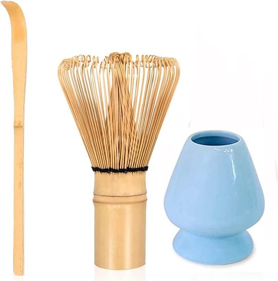 Japanse matcha-set, matcha-set, matcha-houder en matcha-schaal, Japanse matcha-set voor Japanse thee, 4-delige matcha-set voor Japanse theeceremonie voor theeliefhebbers