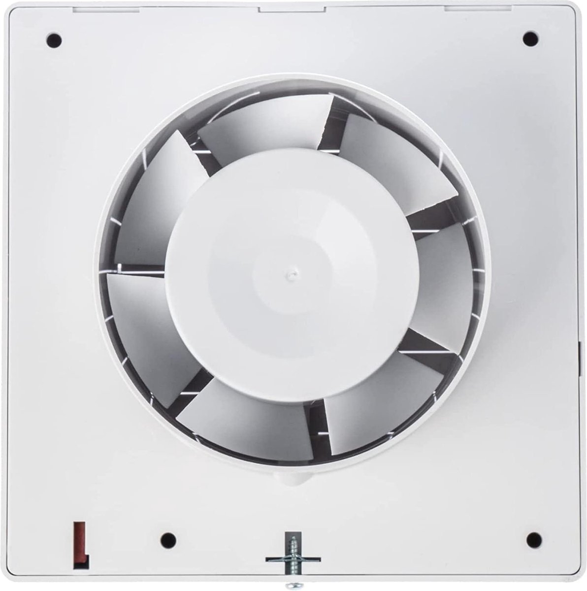 Badkamerventilator met automatische jaloezie, ventilator met lamellen