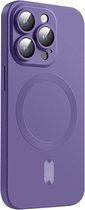 Coque ENKAY - Convient pour iPhone 16 Pro Max - Coque arrière ENKAY Color TPU avec protecteur d'objectif d'appareil photo - Compatible MagSafe - Violet