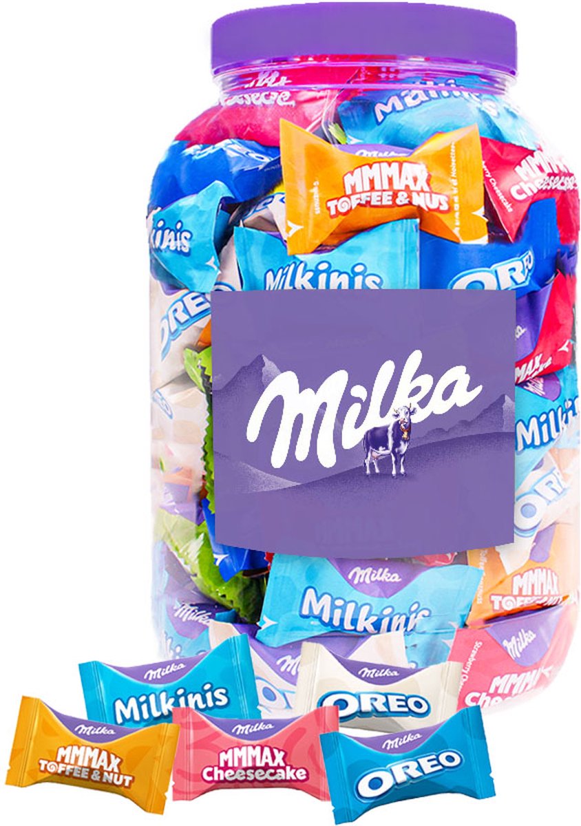 Milka Favourites chocolademix - mini's mix Toffee Nut, Oreo, Cheesecake & Milkini - 1000g