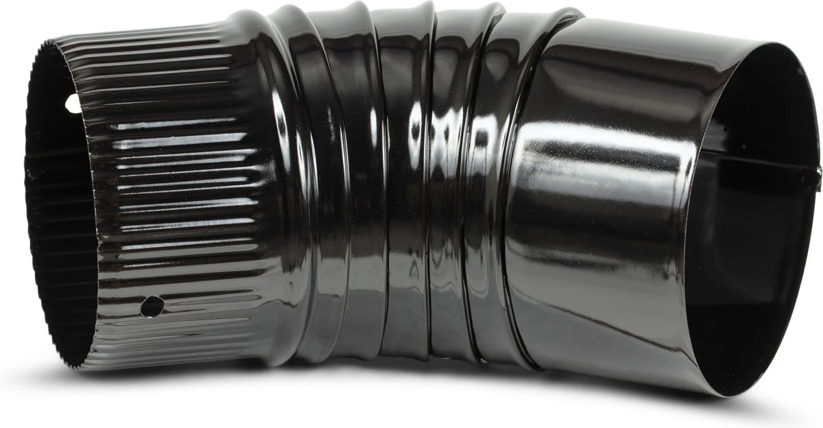 Bocht 45° Emaille Zwart 0.5mm (120mm).