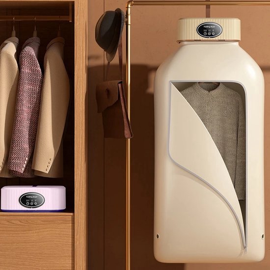 Draagbare Wasdroger, Opvouwbare Snelle Mini-elektrische Wasdroger met Droogzak, Draagbare Droger voor Appartement, Camper, Reizen, Thuis, Slaapzaalondergoed, Babykleding