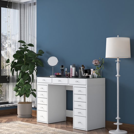 Asir Make-uptafel, wit – 120 x 44,5 x 79,8 cm | bol