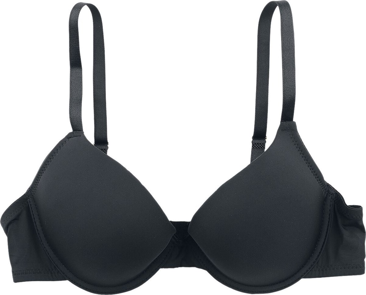 Grey Velvet T-Shirt Bra Dames BH - zwart