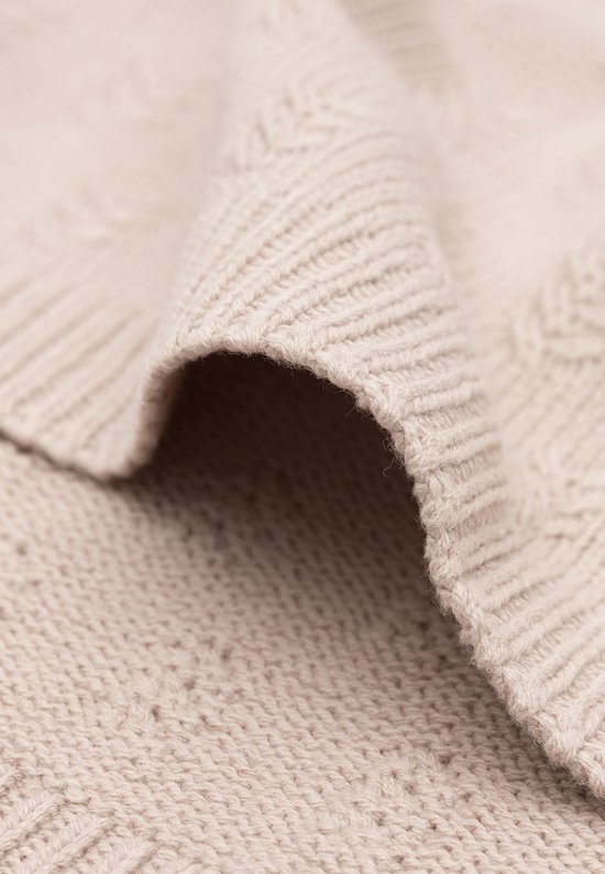 Jollein - Deken Ledikant 100x150cm - Dekentje Baby - Grain Knit - Wild Rose van Jollein — afbeelding 4