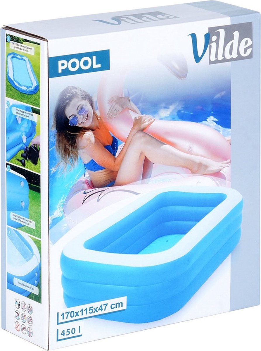 Zwembad Tuin Opblaasbaar 170x115x47 cm - Opzetzwembad - Pool — afbeelding 4