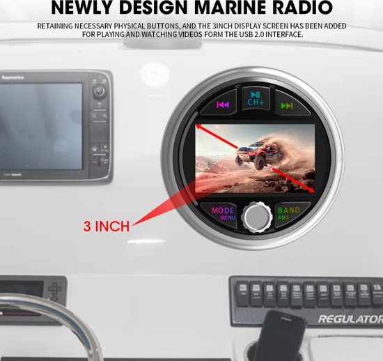 Velex VX-163S bootradio met DAB en speakers |Voordelig bij
