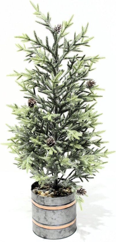 Kerstboom met sneeuw en dennenappels (210 cm - 1024 tips) - Kerstboom kopen? | Korting tot 38