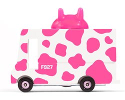 Candycar Vans: STRAWBERRY MOO (F927) 8,4x4,1x6,5cm, wooden diecast, in giftbox, 3+