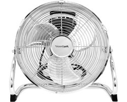 Zware Metalen Ventilator - 30cm Chroom Vloerventilator voor Thuis Kantoor & Sportschool - 3…