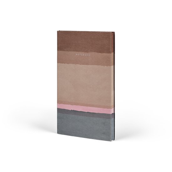 Carnet Castelli Milano A5 Stripes - Rouille - contenu avec des lignes - 130x210 mm - Made in Italy