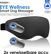Power-8 Eye Wellness met double accu - Smart OogMassage apparaat met micro Vibwave, warm en koud compres - Massage - massage apparaat - alternatief massage pistool - oogmasker - slaapmasker vrouwen - Slaapmasker man - Anti stress - kerstcadeau