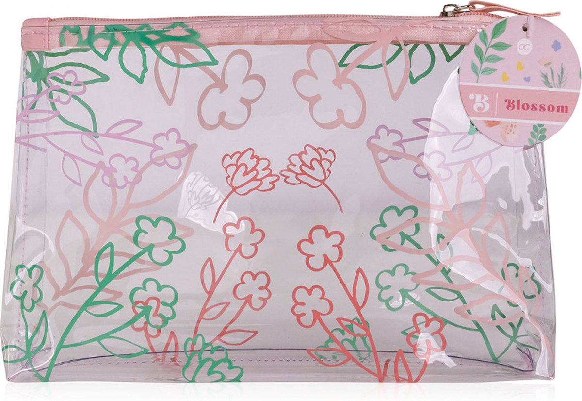 Blossom - Toilettas - Bloemenprint - afmeting: 22 x 5,5 x 14 cm.