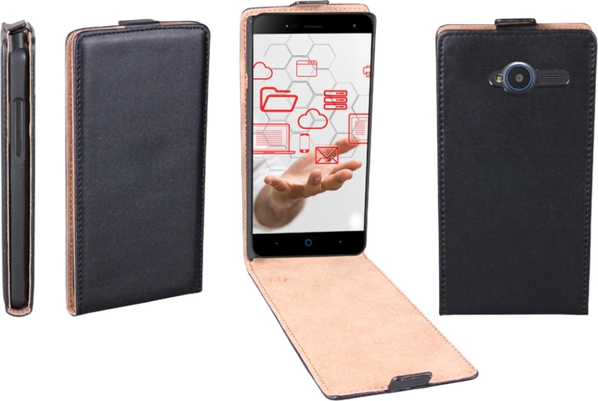 Patona Flip case voor ZTE Blade L3 zwart ultra slank