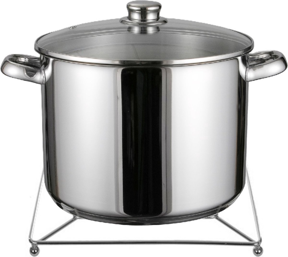 CM Onderzetter voor pannen - metaal - 17 x 17 cm - vierkant - hittebestendig - kookpannen/ovenschalen