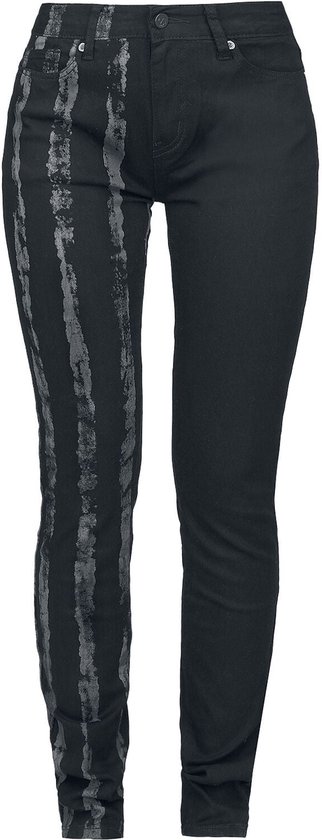 Pantalon Rock Rebel by EMP Zwart et gris - Femme - W34L32