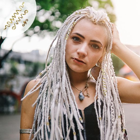 100 Perles Réglables Pour Dreadlocks Et Tresses - Déco Cheveux Colorée - Lot Complet
