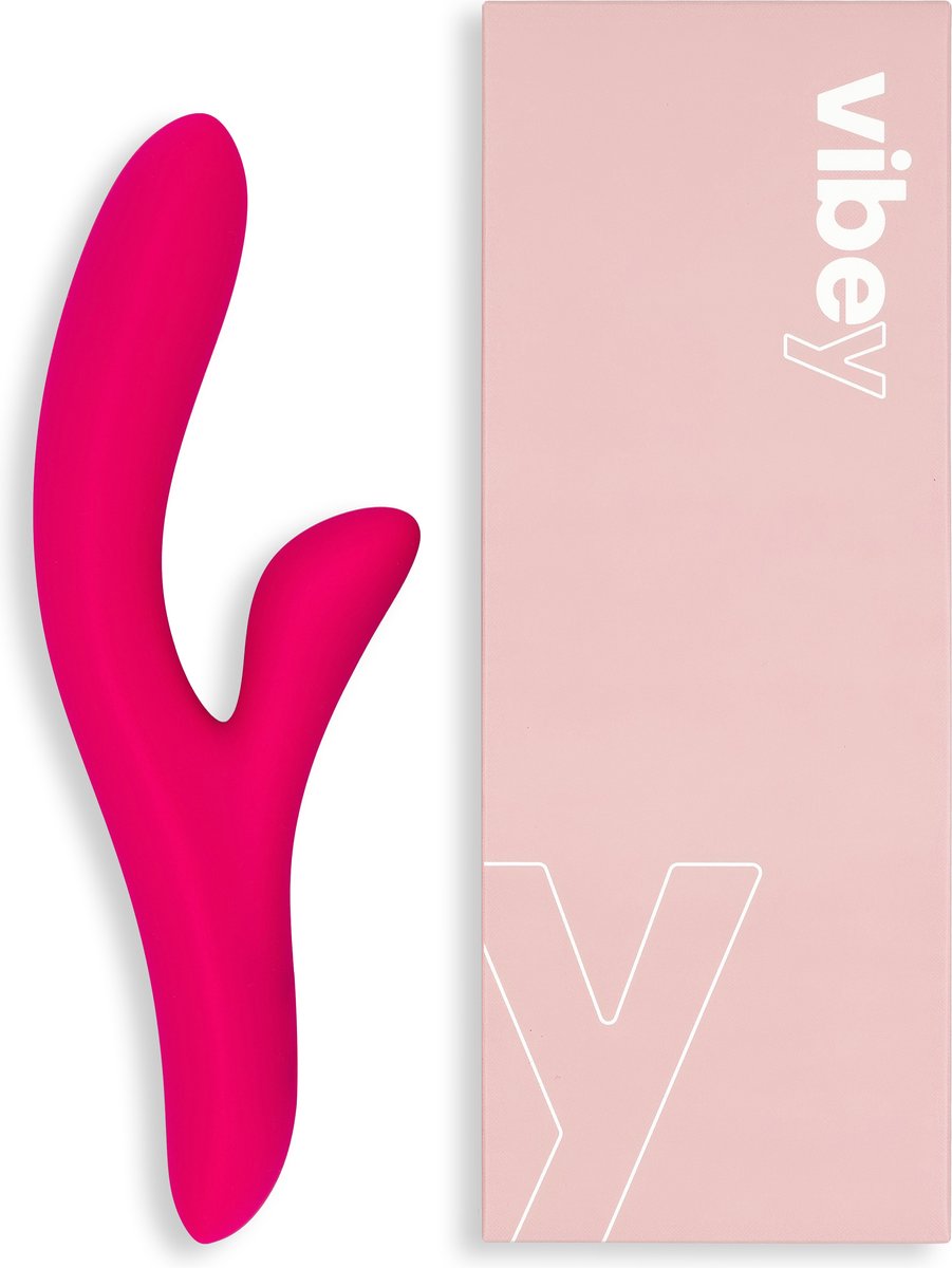 Goedkoopste Vibey® - Rabbit Vibrator - Clitoris & G-spot Stimulator - Sex toys voor Vrouwen - Vibrators voor Vrouwen & Koppels - Fluisterstil & Discreet - Seksspeeltjes - Realistisch - Cadeau voor haar - Dildo - Joy - Roze