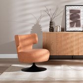 Bronx71® Fauteuil Metro draaibaar linnen koper