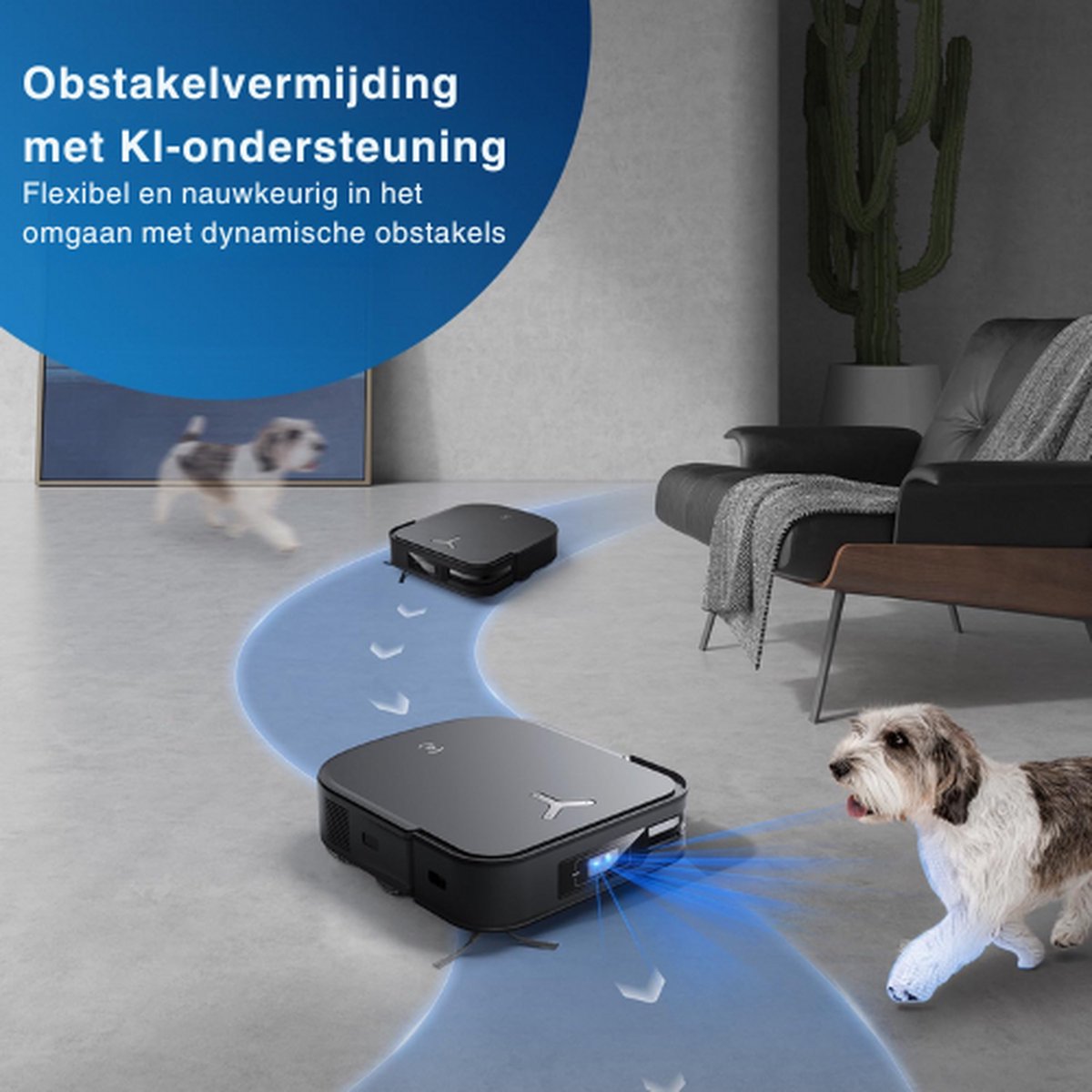 Ecovacs Robotstofzuiger Met Dweilfunctie en Laadstation - afbeelding 3