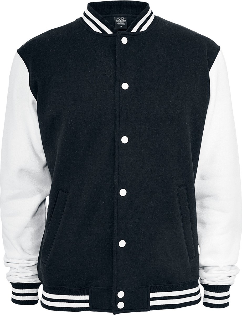 Urban Classics 2-Tone College Heren Collegejas – L Zwart