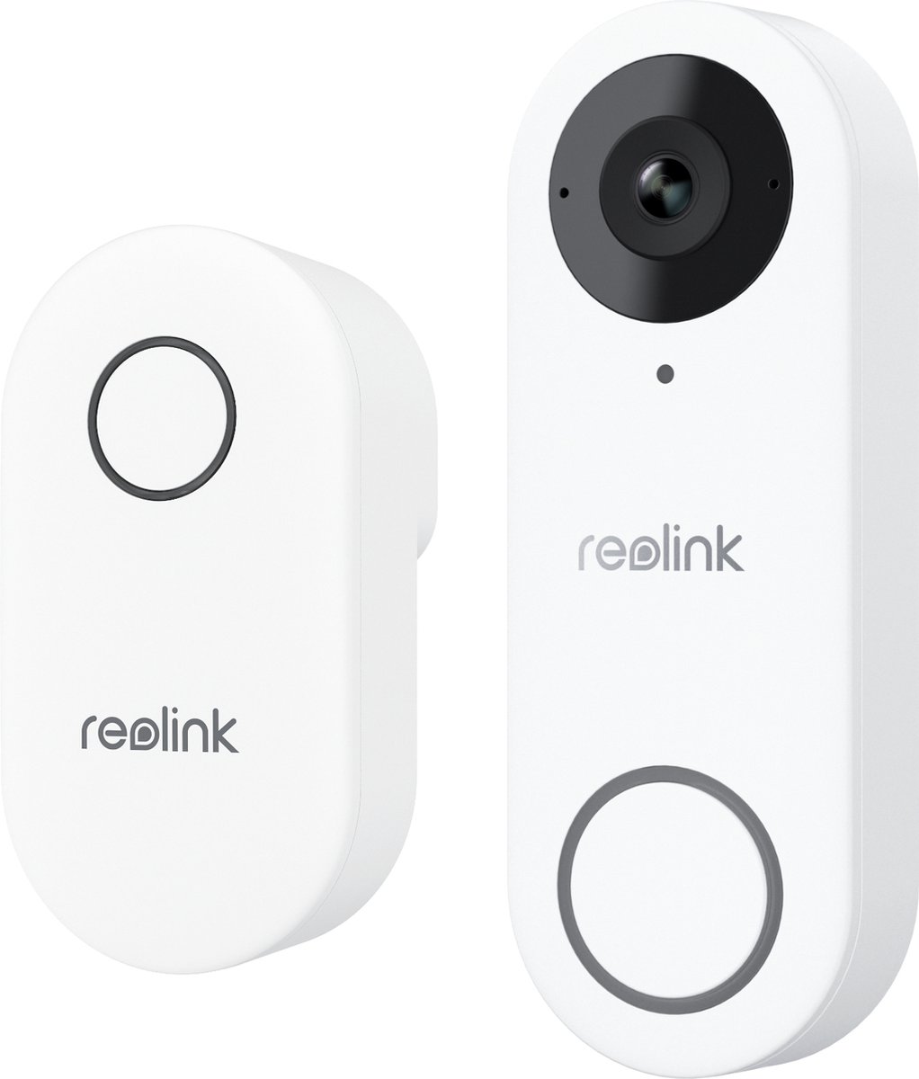 Reolink 2K WiFi Video Deurbel, Groothoek van Kop tot Teen, Draadloos met Camera, Zonder Abonnemen, Detectie Persoon/Verpakking, Tweewegaudio