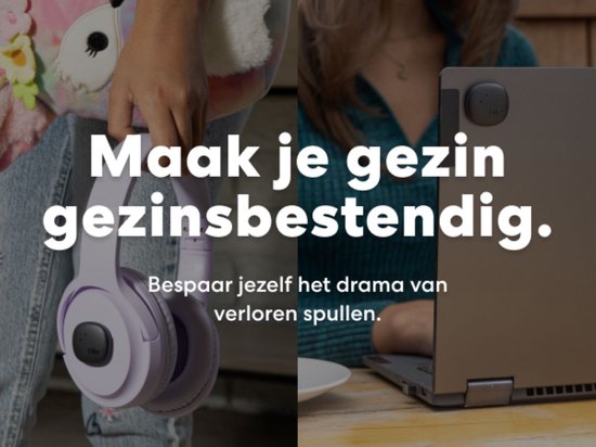 Life360 Tile Sticker - Kleine, krachtige Bluetooth Tracker - Item locator voor Fietsen, Gereedschap, Brillen en meer - Werkt met iOS en Android - 1 stuk (zwart)