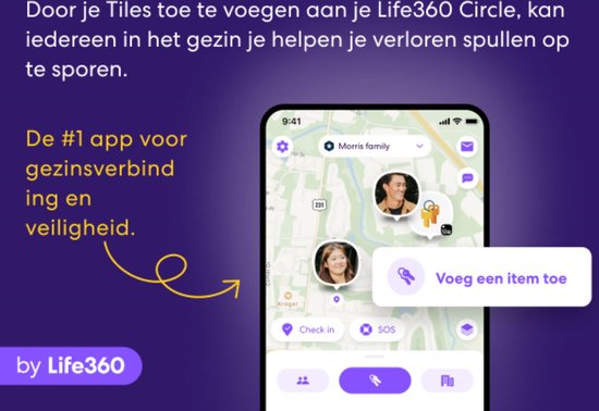 De #1 app voor gezinsverbinding en veiligheid. Morris Family, map met locaties, voeg item toe.