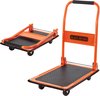 BLACK+DECKER BXWT-H303 Plateauwagen Inklapbaar - Platformwagen Max. 80KG - Transportwagen 60 x 40 x 80,5 cm - Transportkar met Handvat - Makkelijk op te Bergen - Staal