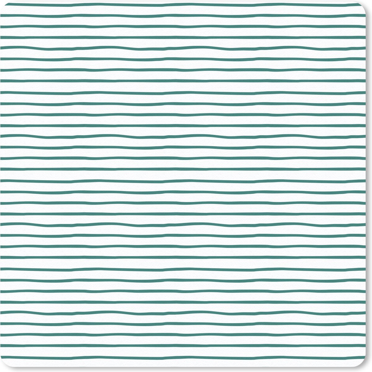 Muismat 20x20 cm - Mousepad Wit - Groen - Patronen - Muismatten