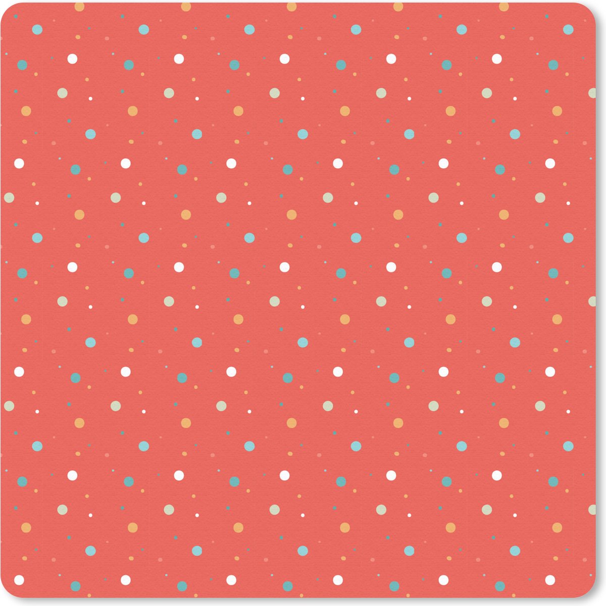 Muismat 20x20 cm - Mousepad Stippen - Rood - Patronen - Muismatten