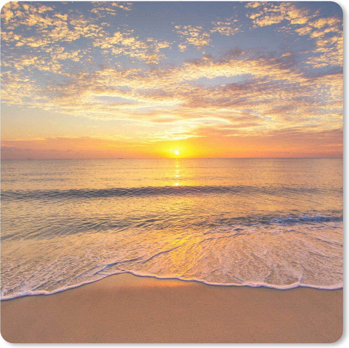 Muismat 30x30 cm - Mousepad Strand - Kleuren - Zon - Muismatten