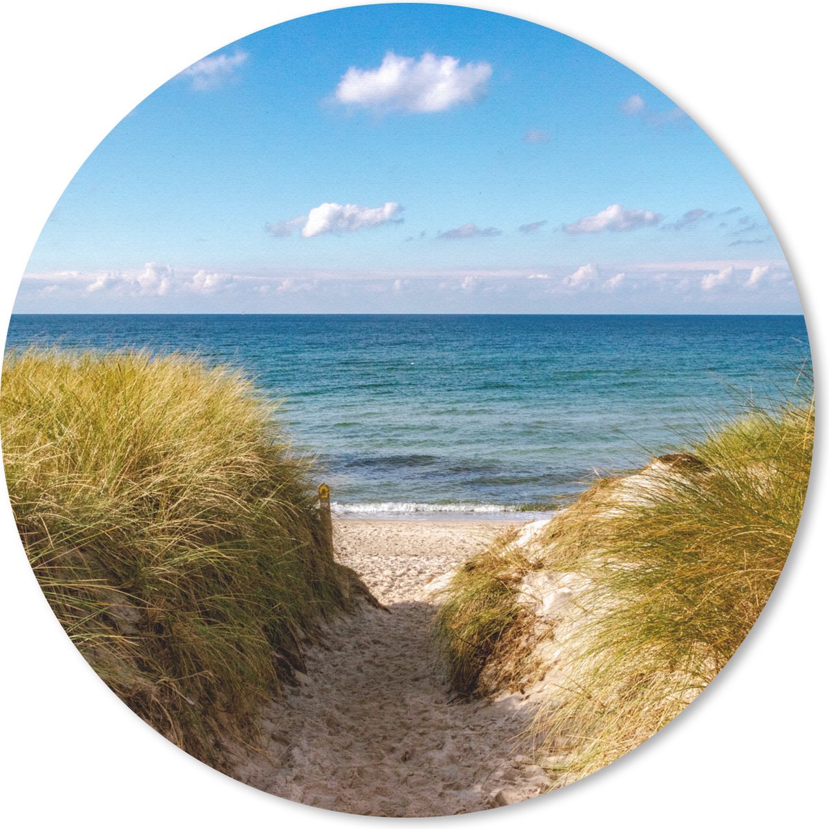 Muismat rond 20x20 cm - Mousepad Strand - Wolken - Duitsland - Ronde muismatten