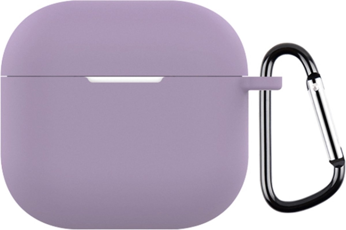 Telestore - hoesje geschikt voor AirPods 4 / Airpods 5 soft case cover - paars - TPU hoesje Beschermhoes - AirPods 4 /5 Cover - AirPods 4 / 5 hoesje - Geschikt voor Apple Airpods 4 en Airpods 5 - gel hoesje met sleutelhanger