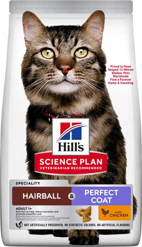 Hill's Science Plan Kattenvoer Adult Hairball & Perfect Coat 1,5 kg