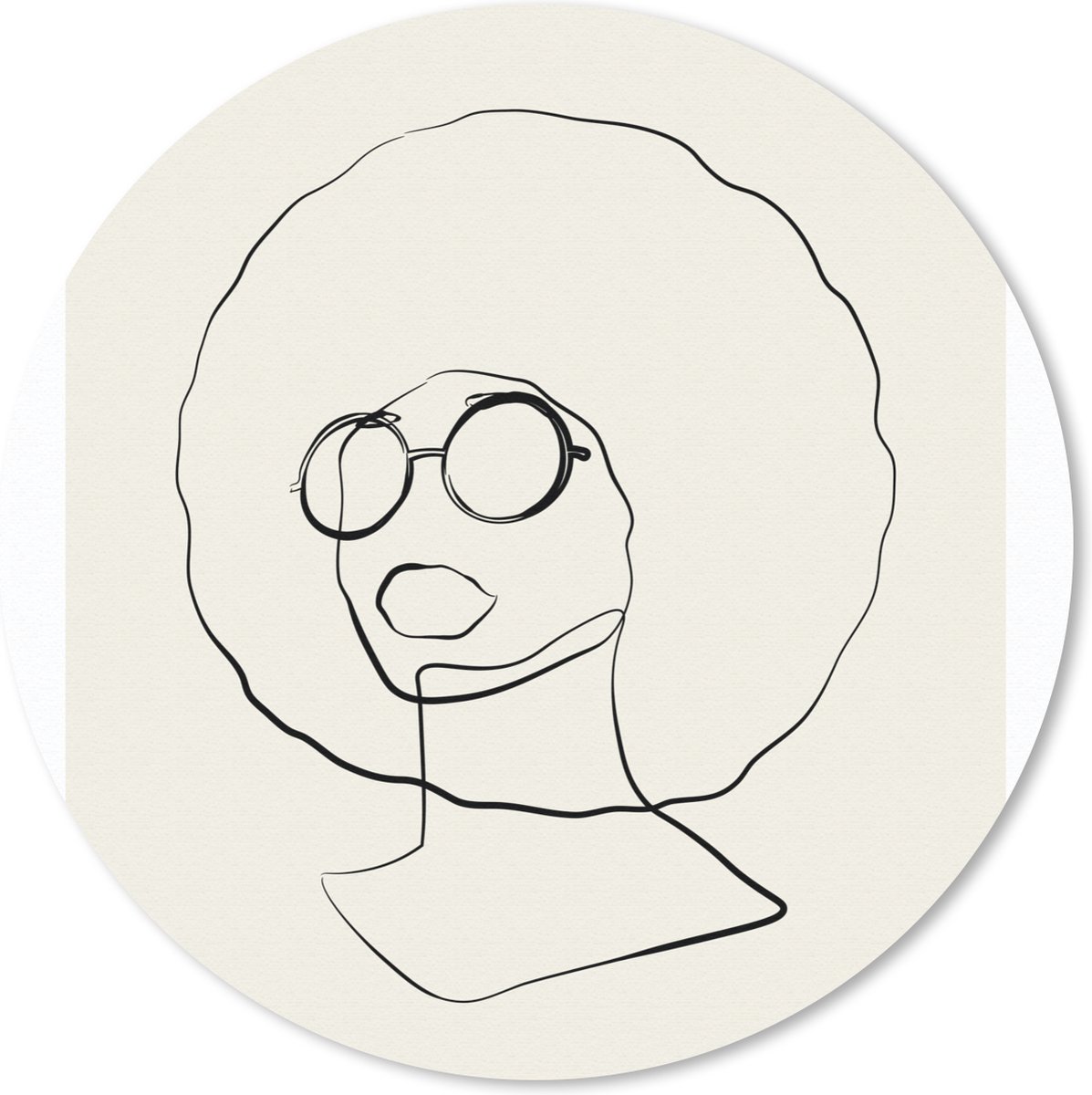 Muismat rond 20x20 cm - Mousepad Tekst - Vrouwen - Line art - Quotes - Ronde muismatten