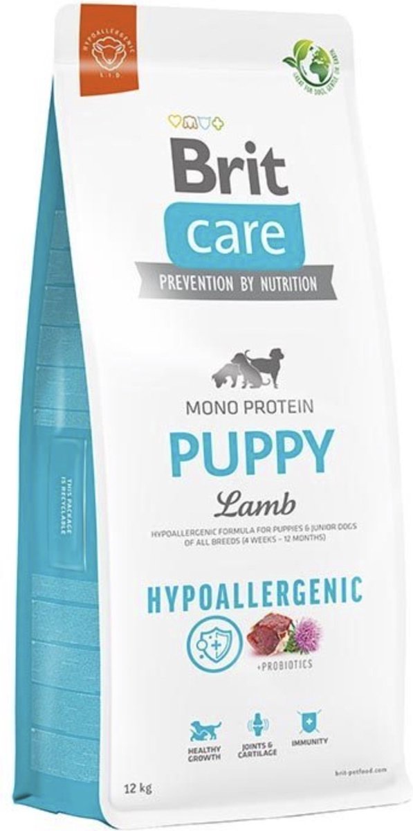 Brit Brit care Puppy Lam&Rijst Hypo-allergeen 12kg met 50% vlees!
